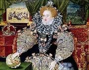 george gower Elizabeth I of England, the Armada Portrait oil on canvas